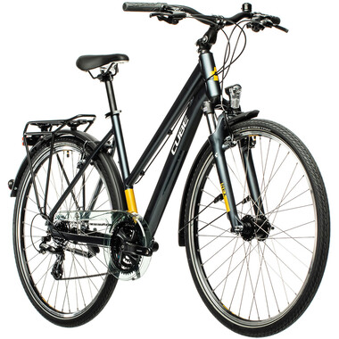 Bicicleta de viaje CUBE TOURING TRAPEZ Gris/Amarillo 2021 0